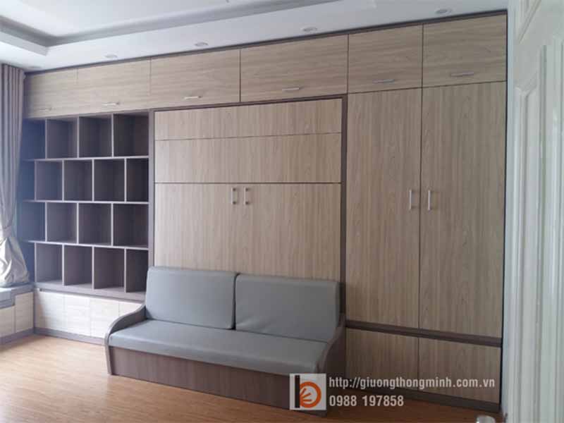 Nội thất thông minh 7 trong 1 - nhà anh Liêm, Thanh Xuân giuong thong minh 3