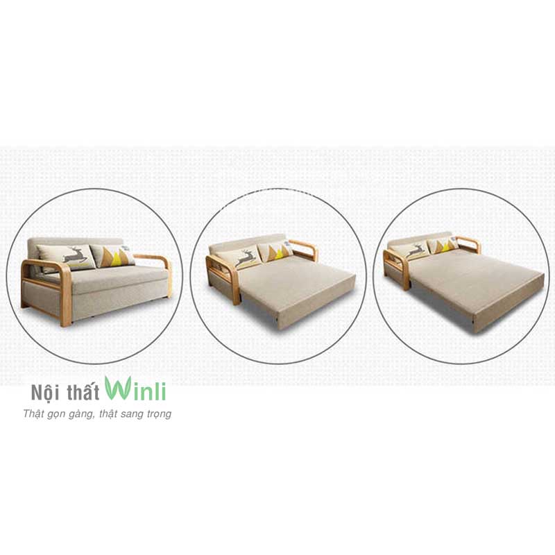 sofa giường gỗ nan sắt tay cong1