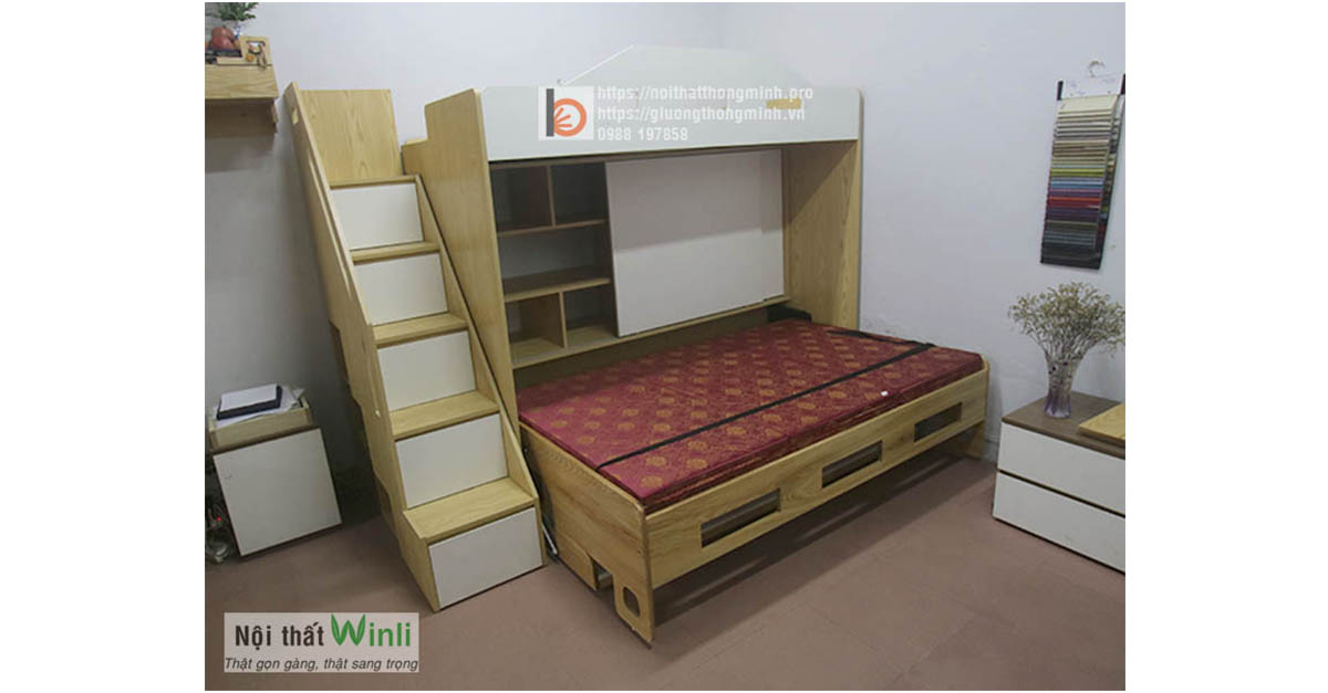 nh bìa giường tầng thông minh 7 trong 1