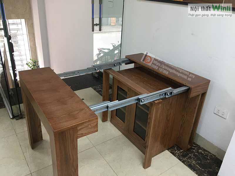 Trang Chủ bàn ăn thông minh ray kéo