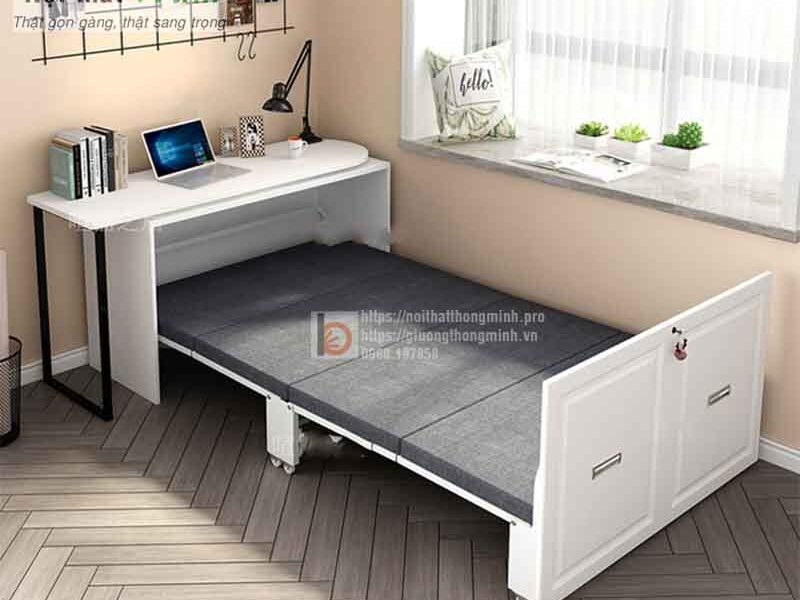 Giường xếp thông minh kết hợp bàn học