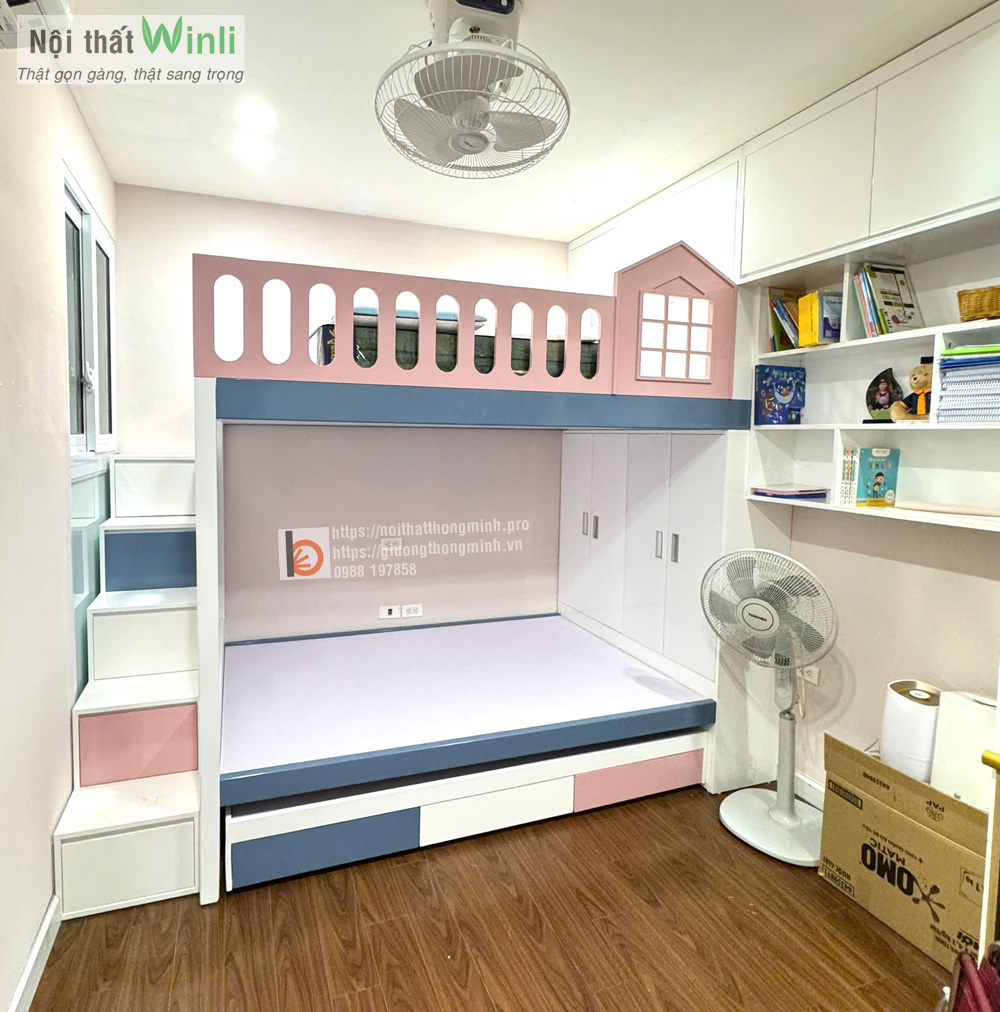 Thiết kế phòng ngủ 10m2 cho 2 bé nhà anh Quang-Nguyễn Tuân anh thuc te phong nha anh Quangg2