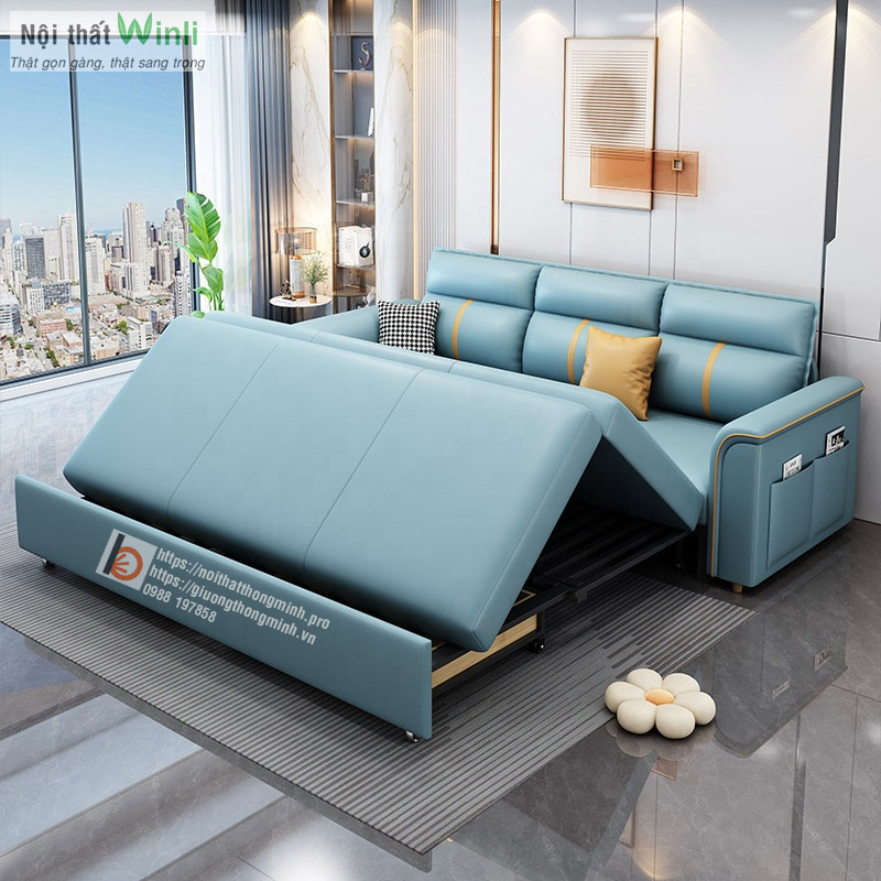 sofa bed xanh kẻ sofa bed xanh ke